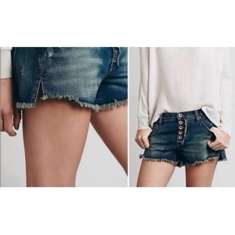 Free People cutoff denim shorts! New with tags - Picture 4 of 8